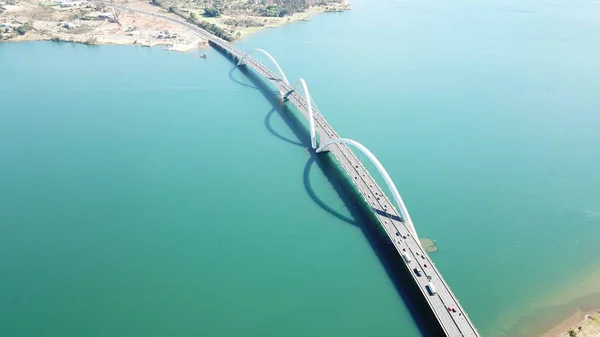 Εναέρια Άποψη Γέφυρα Μπραζίλια Βραζιλία — Φωτογραφία Αρχείου