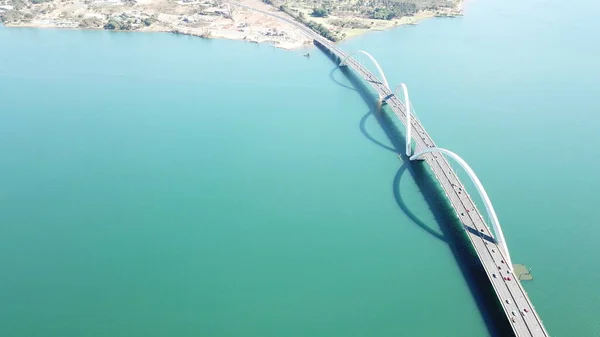 Brücke Luftaufnahme Brasilia Brasilien — Stockfoto