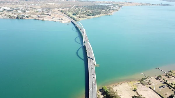 JK bridge aerial view, Brasilia, Brazil