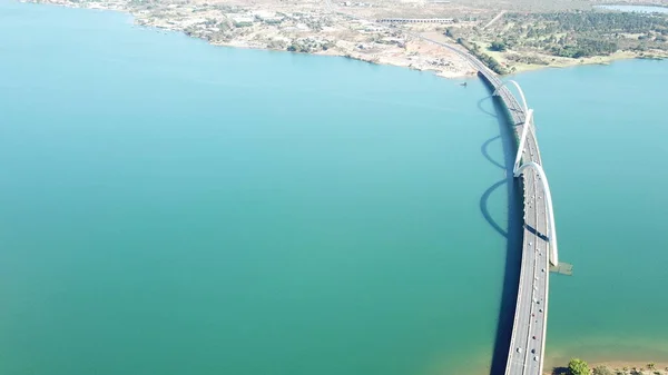 JK bridge aerial view, Brasilia, Brazil