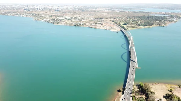 JK bridge aerial view, Brasilia, Brazil