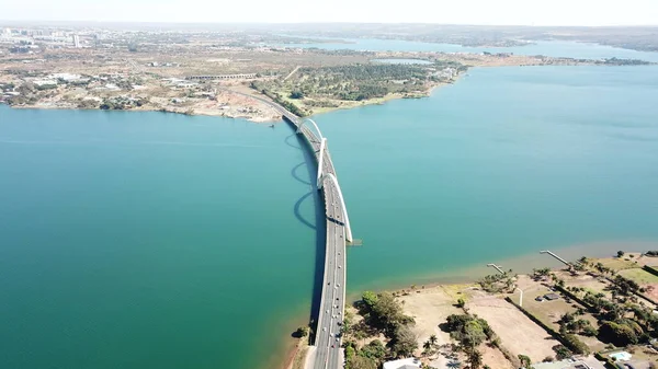 JK bridge aerial view, Brasilia, Brazil