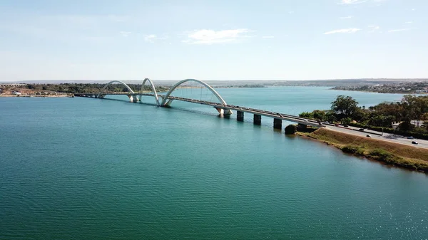 JK bridge aerial view, Brasilia, Brazil