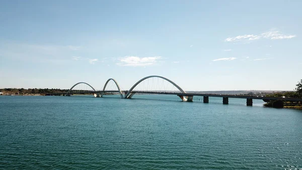 JK bridge aerial view, Brasilia, Brazil