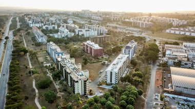 Brezilya 'nın Brasilia şehrinin hava manzarası