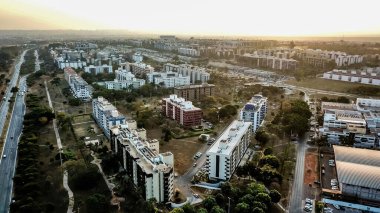 Brezilya 'nın Brasilia şehrinin hava manzarası