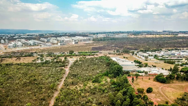 Aerial view of landscape of Brasilia, Brazil