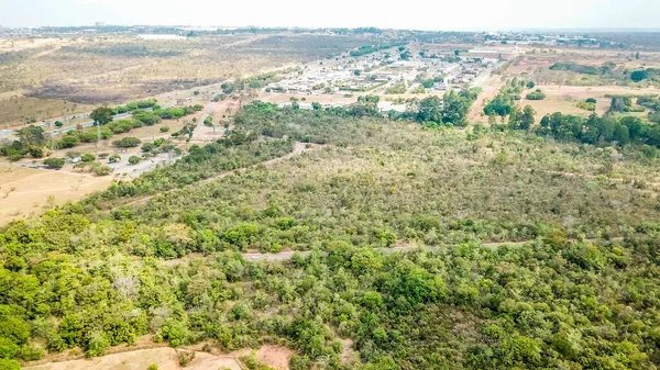 Aerial view of landscape of Brasilia, Brazil