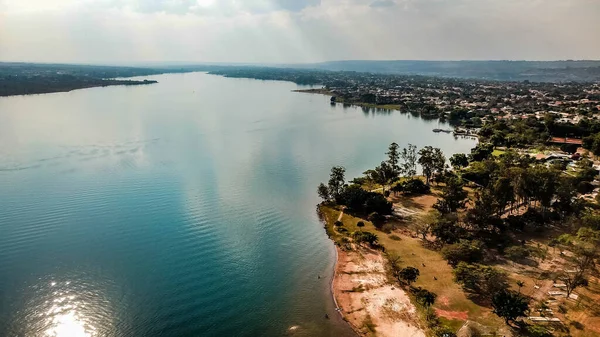 North Lake aerial shot, Brasilia, Brazil