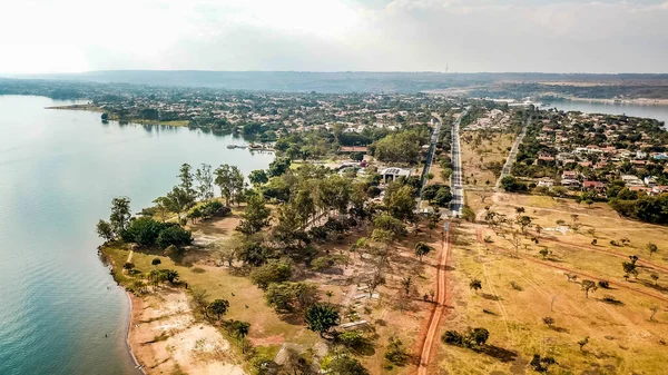 North Lake aerial shot, Brasilia, Brazil