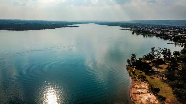 North Lake aerial shot, Brasilia, Brazil