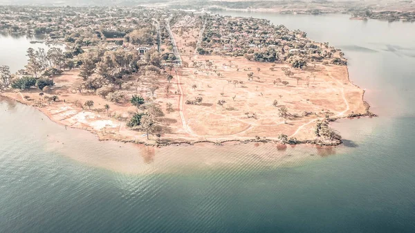 North Lake aerial shot, Brasilia, Brazil