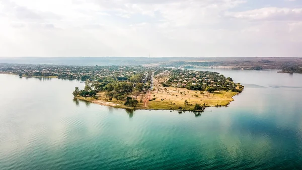 North Lake aerial shot, Brasilia, Brazil