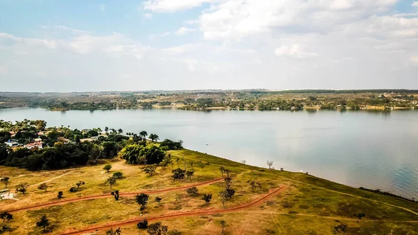 North Lake aerial shot, Brasilia, Brazil