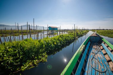 Myanmar 'da göl manzarası
