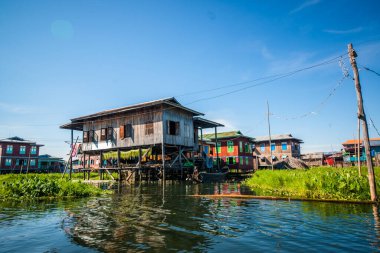 Myanmar 'da göl manzarası