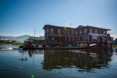 Myanmar 'da göl manzarası