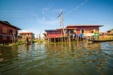 Myanmar 'da göl manzarası