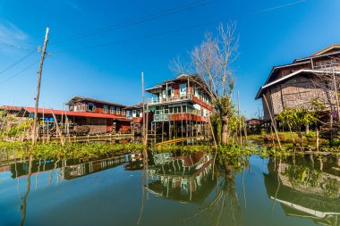 Myanmar 'da göl manzarası