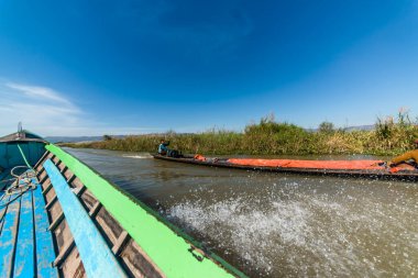 Myanmar 'da göl manzarası