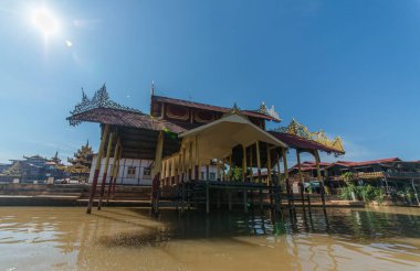Myanmar 'da göl manzarası