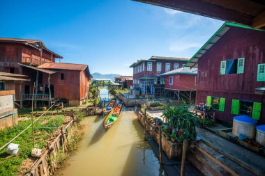 Myanmar 'da göl manzarası