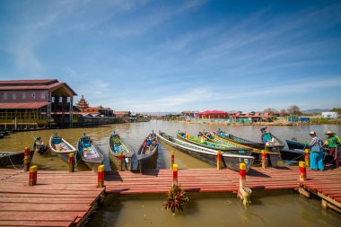 Myanmar 'da göl manzarası