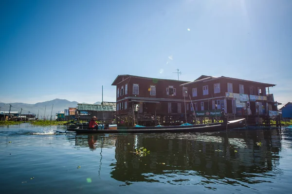 Inle View Daytime Myanmar — стоковое фото