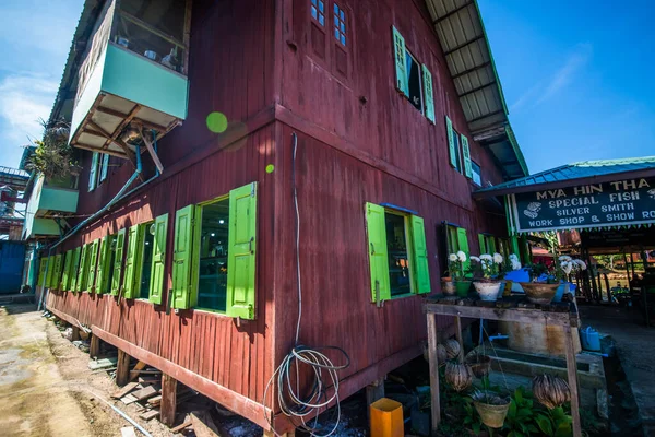 Vista Lago Inle Myanmar — Foto de Stock