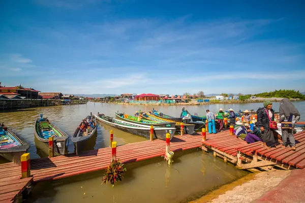 Inle Overdag Myanmar — Stockfoto