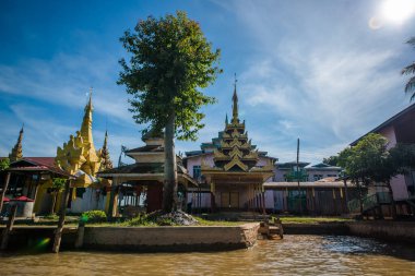 Myanmar 'da göl manzarası