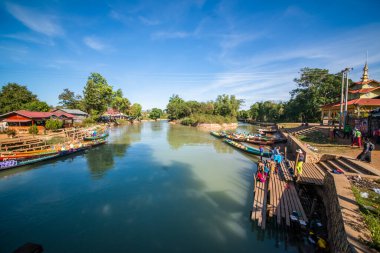 Myanmar 'da göl manzarası