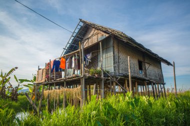 Inle Gölü, Myanmar 'daki evler