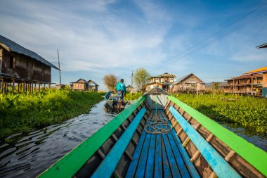 Myanmar 'da göl manzarası