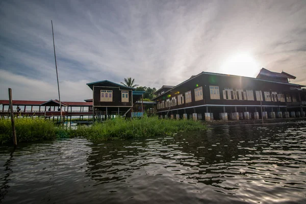 Vista Lago Inle Myanmar —  Fotos de Stock