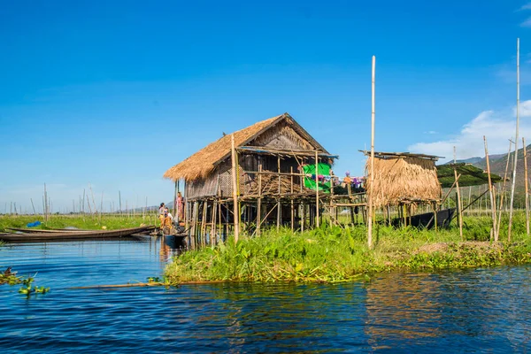 Vista Lago Inle Myanmar —  Fotos de Stock