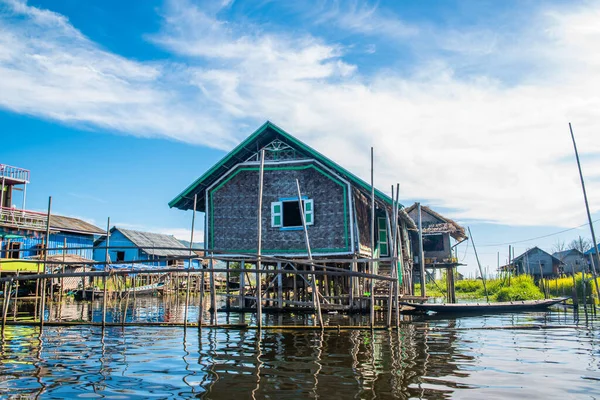 Vista Lago Inle Myanmar — Foto de Stock