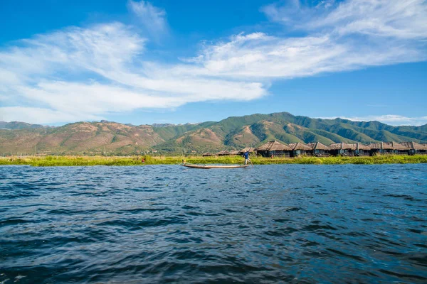 Inle Vista Lago Myanmar — Foto Stock