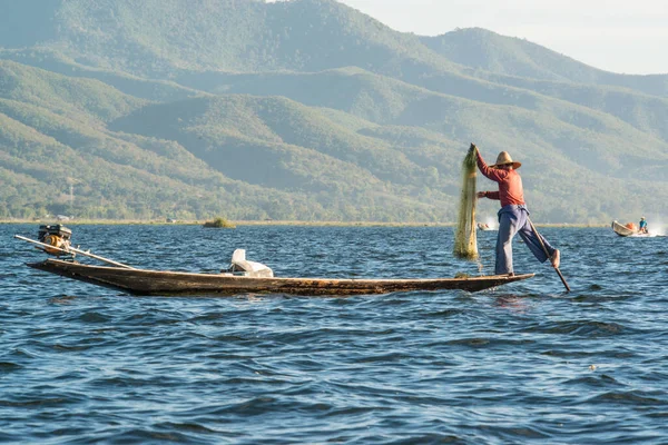 Inle Vista Lago Myanmar — Foto Stock