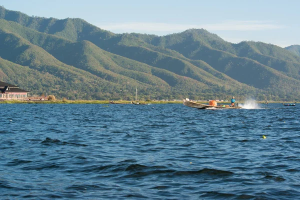 Vista Lago Inle Myanmar — Foto de Stock