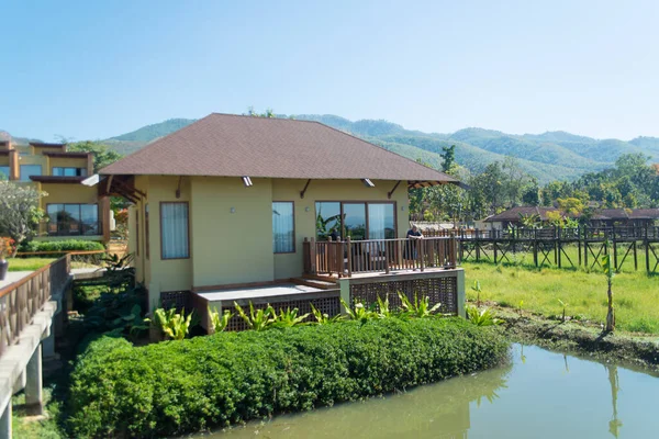 Hus Vid Inle Lake Myanmar — Stockfoto