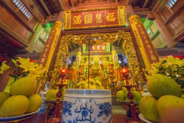 vientamese Budist tapınağının iç detayları