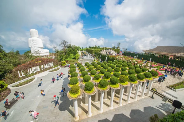 Turisták Nézi Sunworld Hills Park Vietnam Nang — Stock Fotó