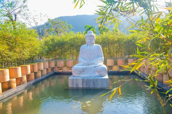 Estátua Buddha Sunworld Hills Park Vietnã Nang — Fotografia de Stock