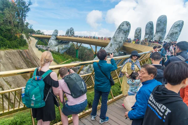 Vietnam Nang Golden Bridge — Stock Photo, Image