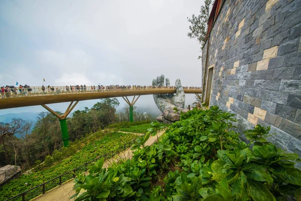 Vietnam Nang Puente Oro — Foto de Stock