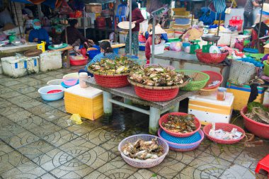 Vietnam. Hoi An. Şehrin güzel bir manzarası.