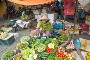 Vietnam. Hoi An. Şehrin güzel bir manzarası.