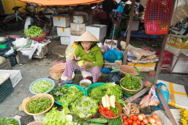Vietnam. Hoi An. Şehrin güzel bir manzarası.