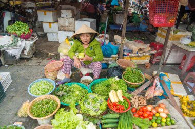 Vietnam. Hoi An. Şehrin güzel bir manzarası.